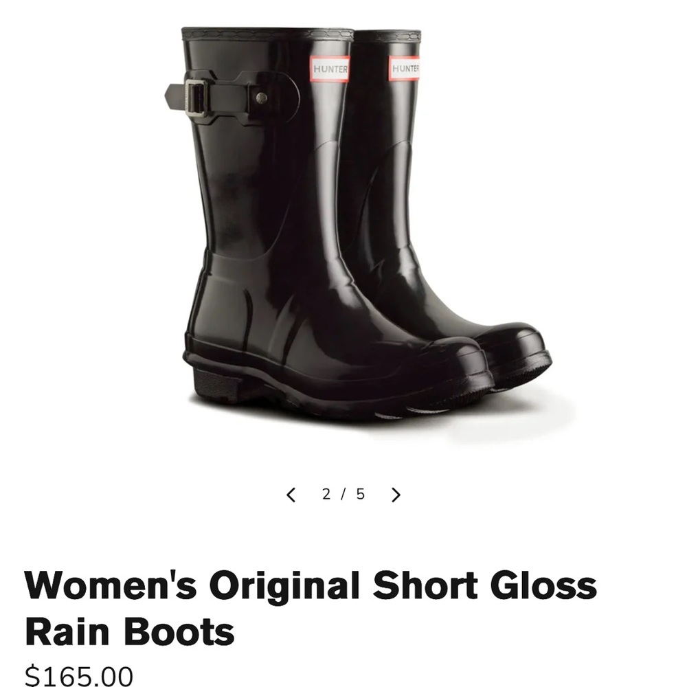 Hunter Women's Glossy NAVY BLUE Rain Boots